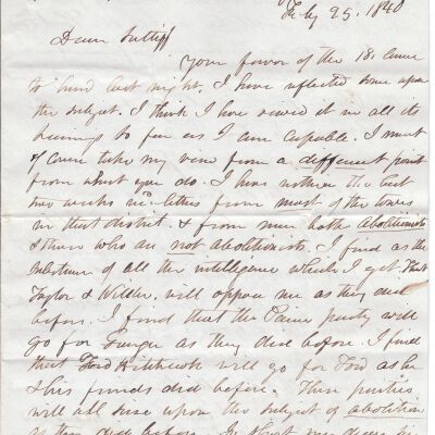 Joshua Reed Giddings to Flavel Sutliff