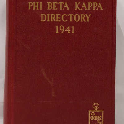 Phi Beta Kappa Directory 1776-1941