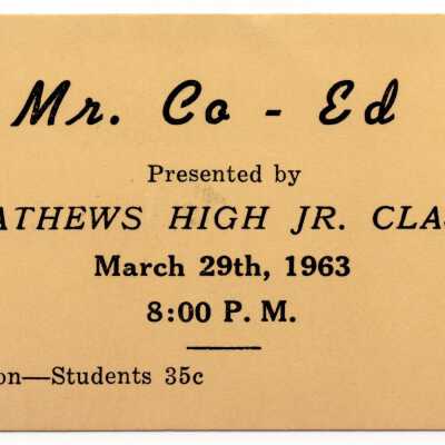 Junior Class Play Ticket