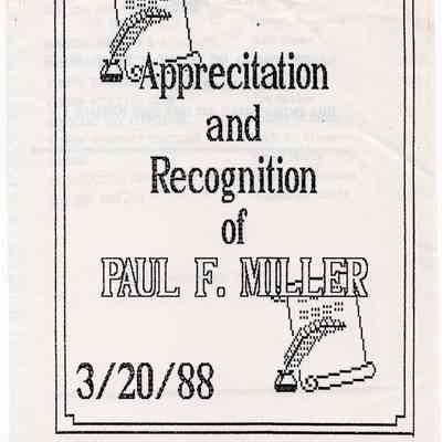 Paul Miller Recognition