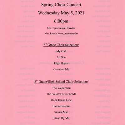 Spring Choir Concert 2021