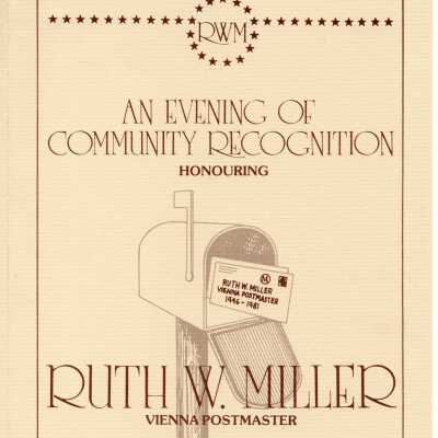 Ruth Miller Recognition