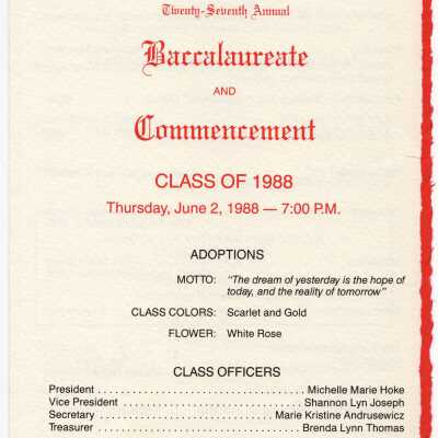 Commencement Program