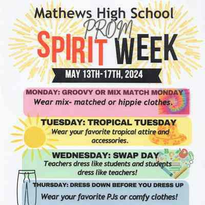 Prom Spirit Week Flyer