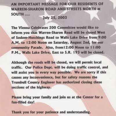 Vienna Celebrates Ohio 200