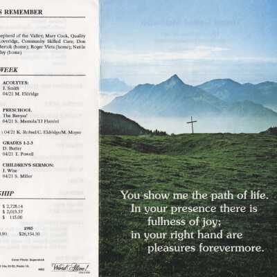 Methodist Church Bulletin