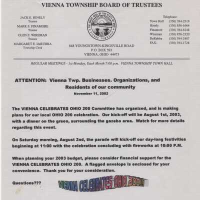 Vienna Celebrates Ohio 200