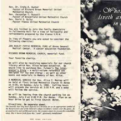 Methodist Church Bulletin