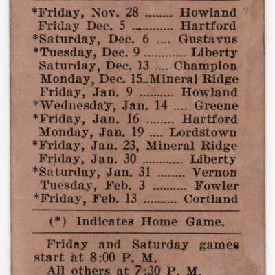 Basketball Schedule