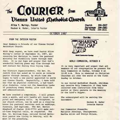 Methodist Church Bulletin