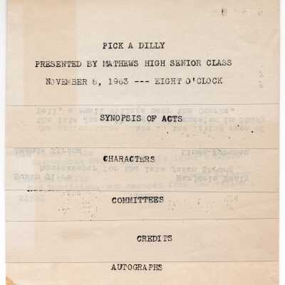 Senior Class Play Program