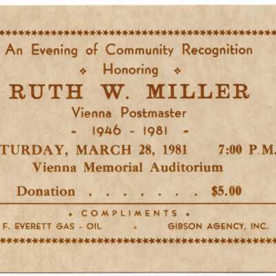 Ruth Miller Recognition