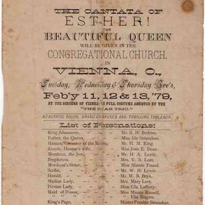 Cantata of Esther Program