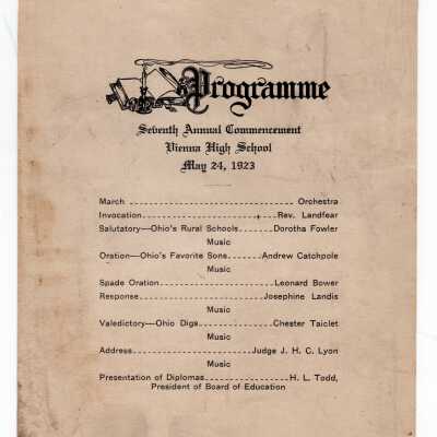 Commencement Program 1923