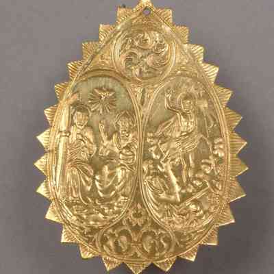 Annunciation and Resurrection Drop Pendant