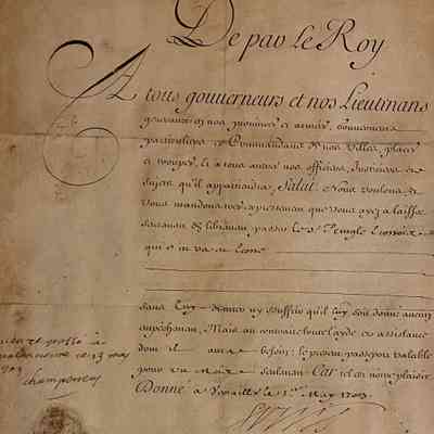 Passport Signed by King Louis XIV