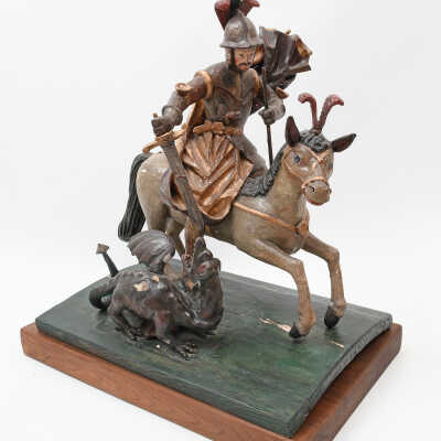 Bulto of St. George Slaying a Dragon