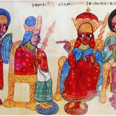 THE MEETING OF KING SOLOMON WITH MAKEDA, THE QUEEN OF SHEBA
