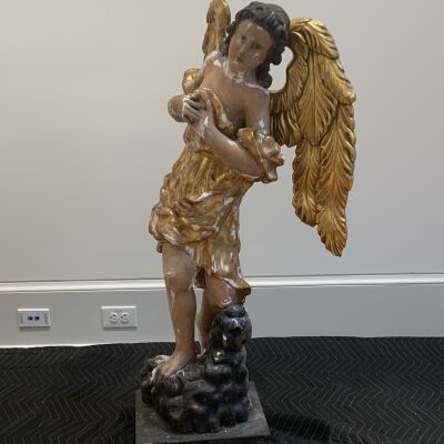 Spanish Colonial Sculpture of an Angel