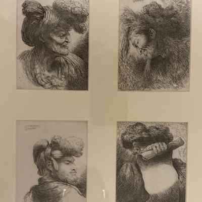 Small Studies of Heads in Oriental Headdress