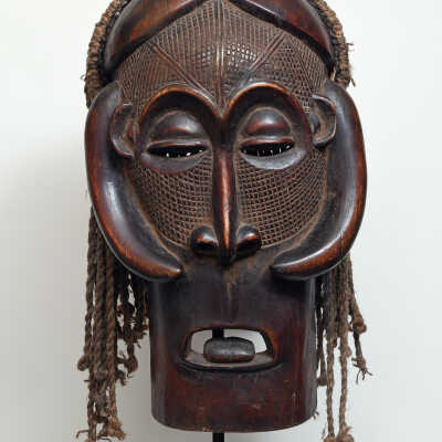 Ram’s Horn Helmet Mask, Luba, DRC