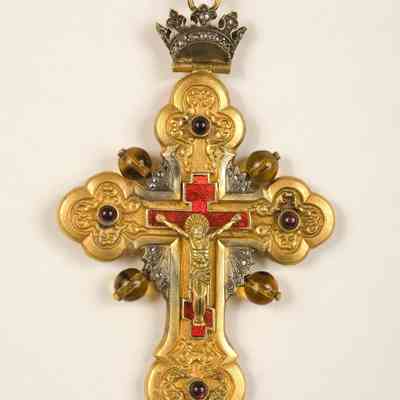 Russian Jeweled Crucifix