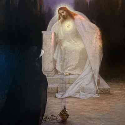 St. Madeleine Sophie Barat Contemplates the Sacred Heart of Jesus