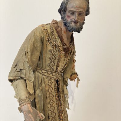 18th c Neapolitan Creche Figure of St. Joseph