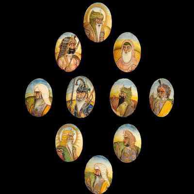 Ten Portrait Miniatures of Lahore Sikhs