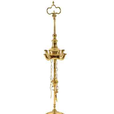 19th-c. Oil Lamp