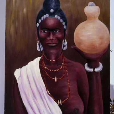 Woman Holding a Vase