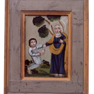 St. Peter and figure of a Boy (Retablo)