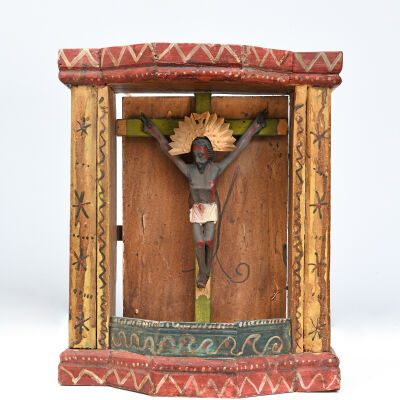 Guatemalan Black Christ in nicho