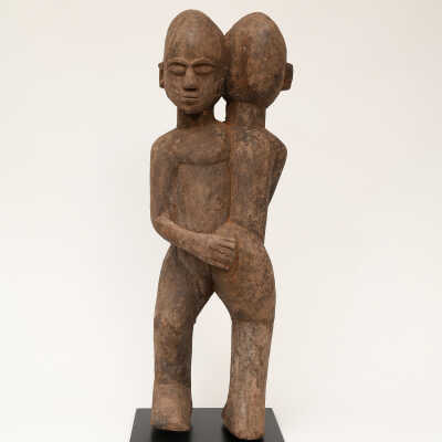 20th-Century Male/Female Figure from Burkino Faso