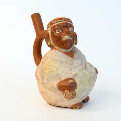 Mochica Mold Made Pottery Figural Vessel