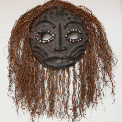 Woven Round Face Mask (Songye People, Democratic Republic of the Congo)