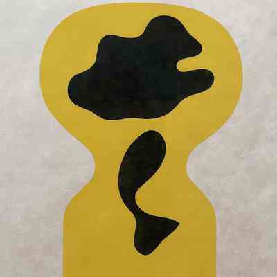 Untitled (yellow and black shapes)