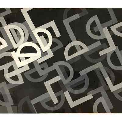 Untitled (Graphic Study with Letters D & L)