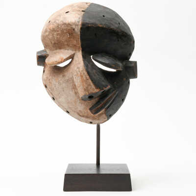 Congolese Pende wood mask (Mbanga or cursed man)