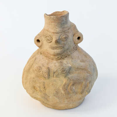 Mochica IV Molded Pottery Vessel