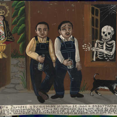 20th-century Ex voto, dated October 3rd, 1953