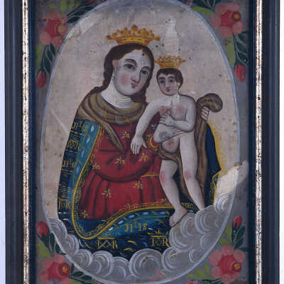 Mexican Retablo of Our Lady, Refuge of Sinners