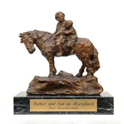 Father and Son on Horseback