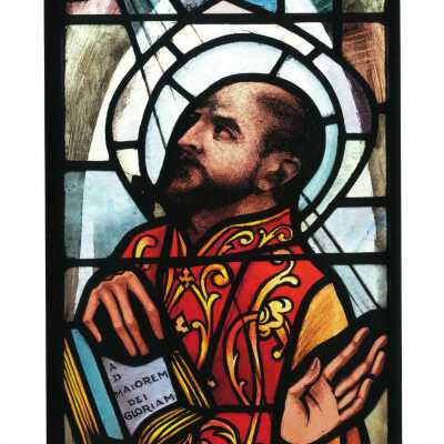 Stained-glass Panel depicting St. Ignatius Loyola