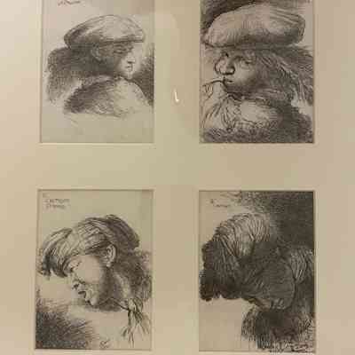 Small Studies of Heads in Oriental Headdress