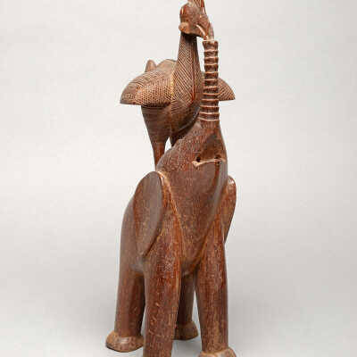 Rooster Feeding an Elephant from the Kulango people of Ghana