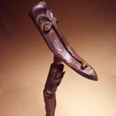 Colonial Figure Holding a Rifle from the Fang People of the Republic of Gabon