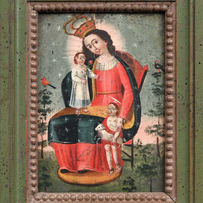 Virgin Mary with the Young Jesus and St. John the Baptist (Retablo)
