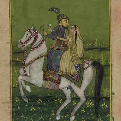 Prince and Courtesan on Horseback