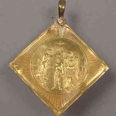 Nativity and Baptism Drop Pendant